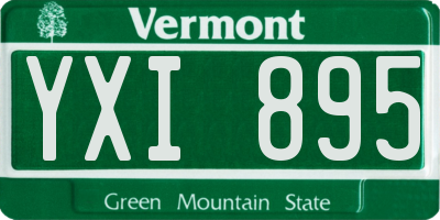 VT license plate YXI895