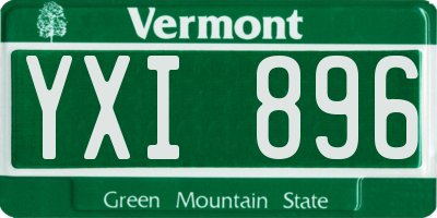 VT license plate YXI896