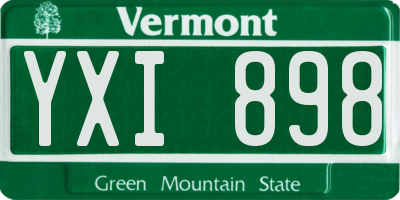 VT license plate YXI898