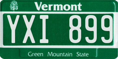VT license plate YXI899