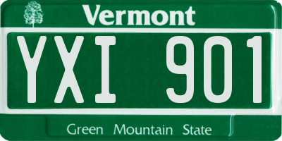 VT license plate YXI901