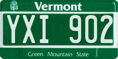 VT license plate YXI902