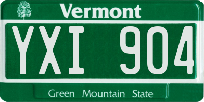 VT license plate YXI904