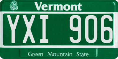 VT license plate YXI906