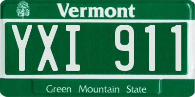 VT license plate YXI911