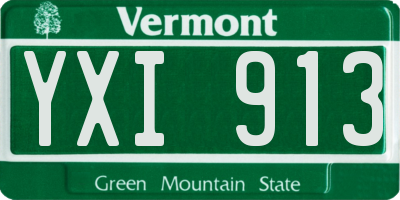 VT license plate YXI913