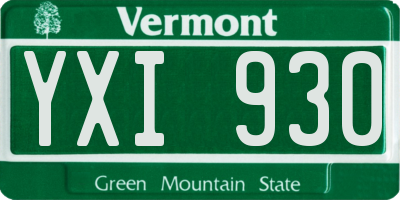 VT license plate YXI930
