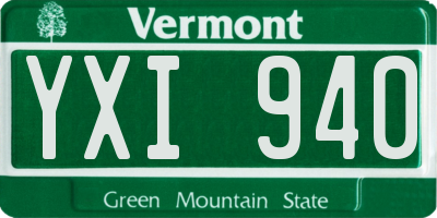 VT license plate YXI940