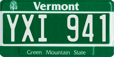 VT license plate YXI941