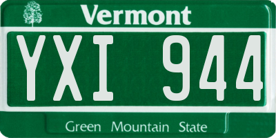 VT license plate YXI944