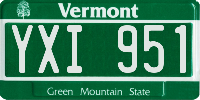 VT license plate YXI951