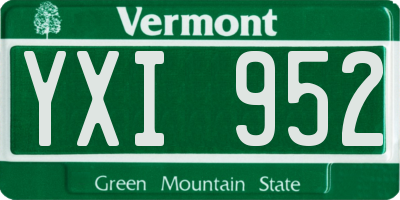 VT license plate YXI952
