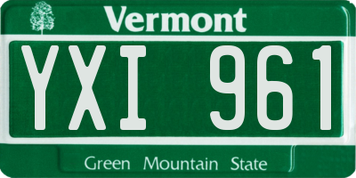 VT license plate YXI961