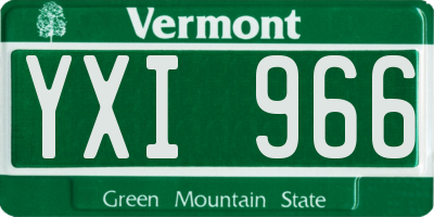 VT license plate YXI966