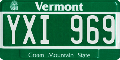 VT license plate YXI969