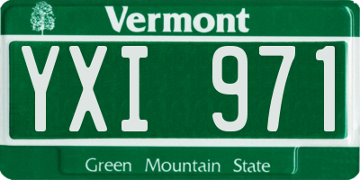 VT license plate YXI971
