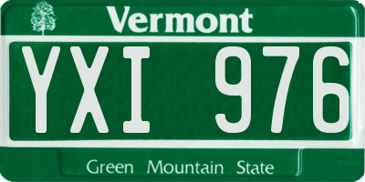 VT license plate YXI976