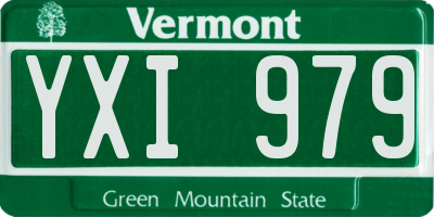 VT license plate YXI979