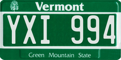 VT license plate YXI994