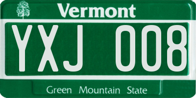VT license plate YXJ008