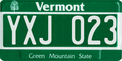VT license plate YXJ023