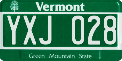 VT license plate YXJ028