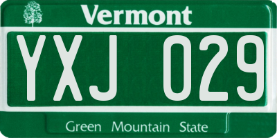 VT license plate YXJ029