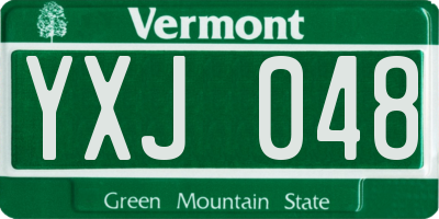 VT license plate YXJ048