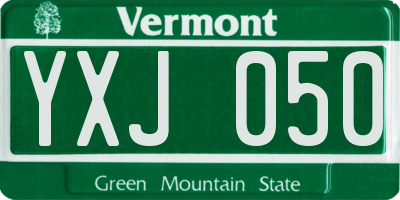 VT license plate YXJ050