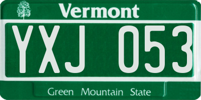 VT license plate YXJ053