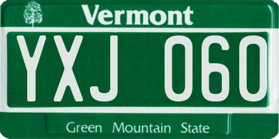 VT license plate YXJ060
