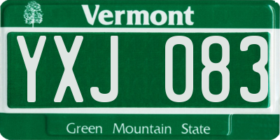 VT license plate YXJ083
