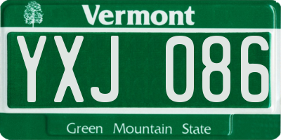 VT license plate YXJ086