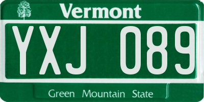 VT license plate YXJ089