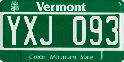 VT license plate YXJ093