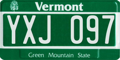 VT license plate YXJ097