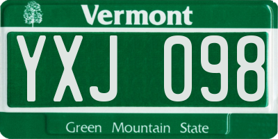 VT license plate YXJ098