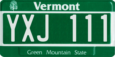 VT license plate YXJ111