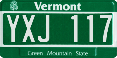 VT license plate YXJ117