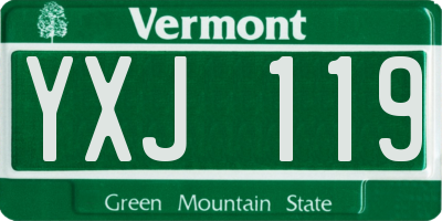 VT license plate YXJ119