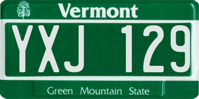VT license plate YXJ129
