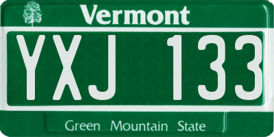 VT license plate YXJ133