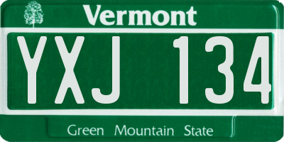 VT license plate YXJ134
