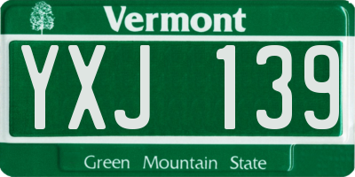 VT license plate YXJ139