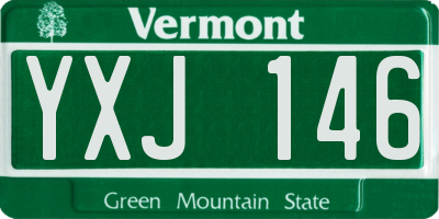 VT license plate YXJ146