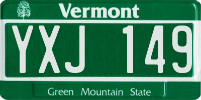 VT license plate YXJ149