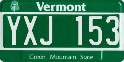 VT license plate YXJ153