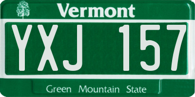 VT license plate YXJ157