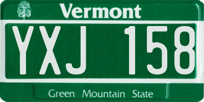 VT license plate YXJ158