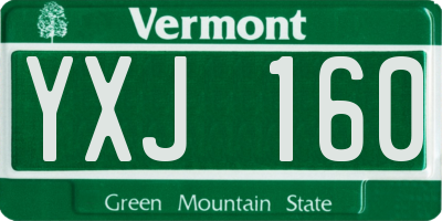 VT license plate YXJ160